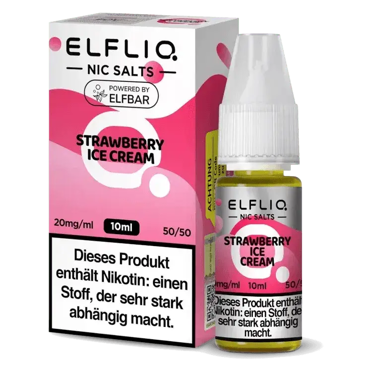 ELFBAR ELFLIQ - Strawberry Ice Cream Nikotinsalz Liquid 10 ml - Haus des Dampfes